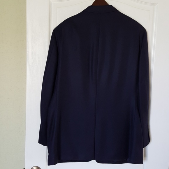 Navy Blue Cashmere Blazer - Picture 2 of 4